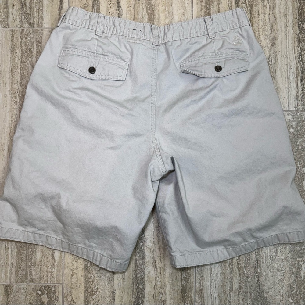 Timberland Men's Flat Front Light Tan Stone Cotton Hiking Shorts Size 38 waist - Picture 2 of 6